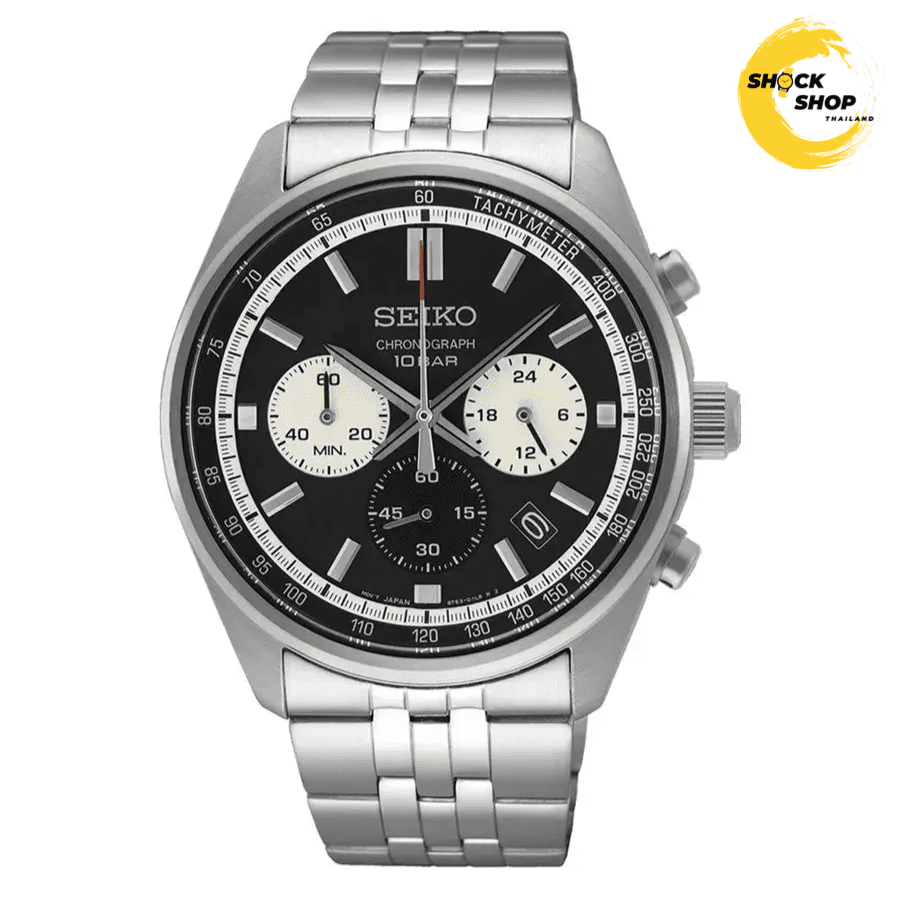 Seiko Seiko Quartz Chronograph Racing Sports Men's SSB429P 41.5mm Black มือสอง