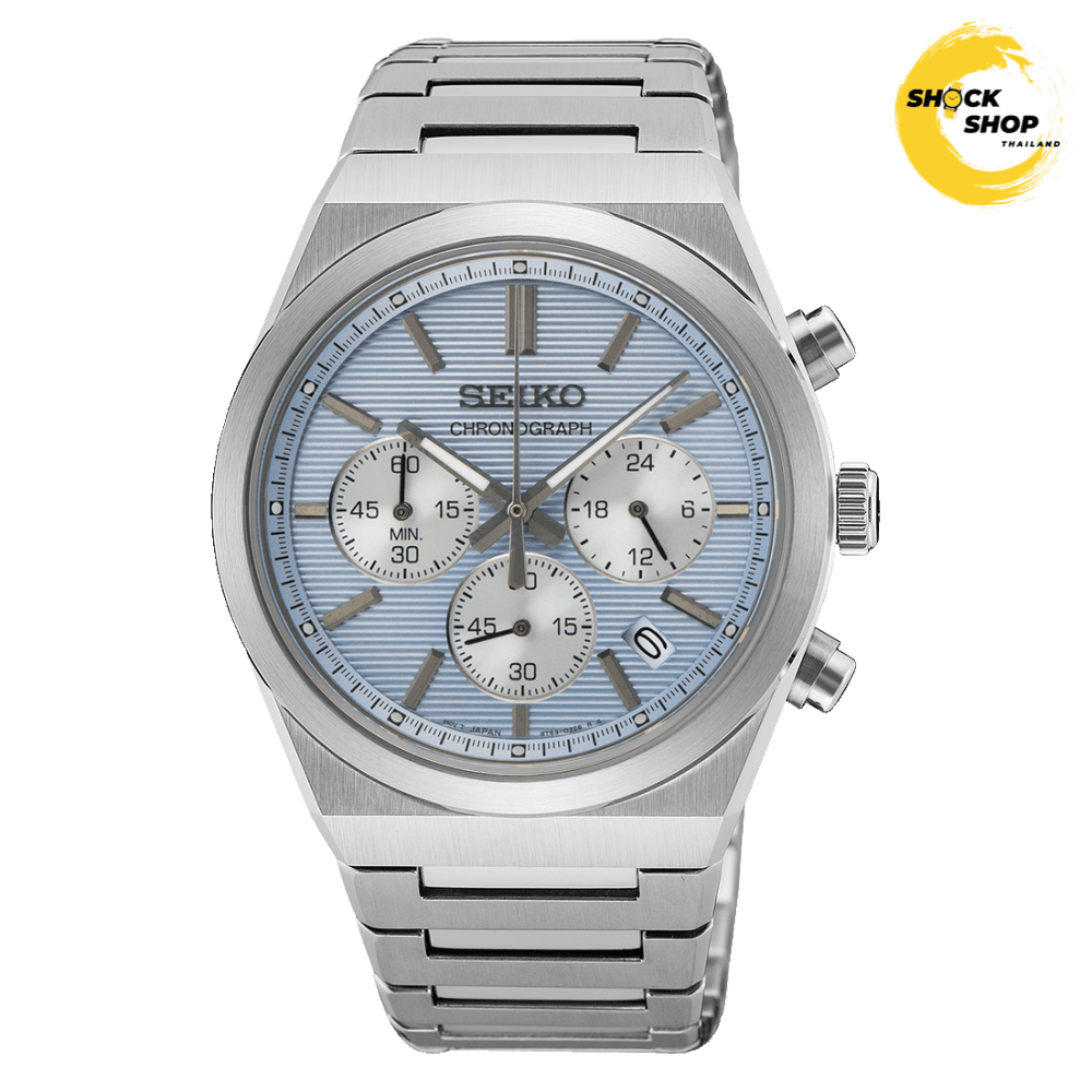 Seiko Seiko Quartz Chronograph Men's SSB459P 40mm Light Blue มือสอง