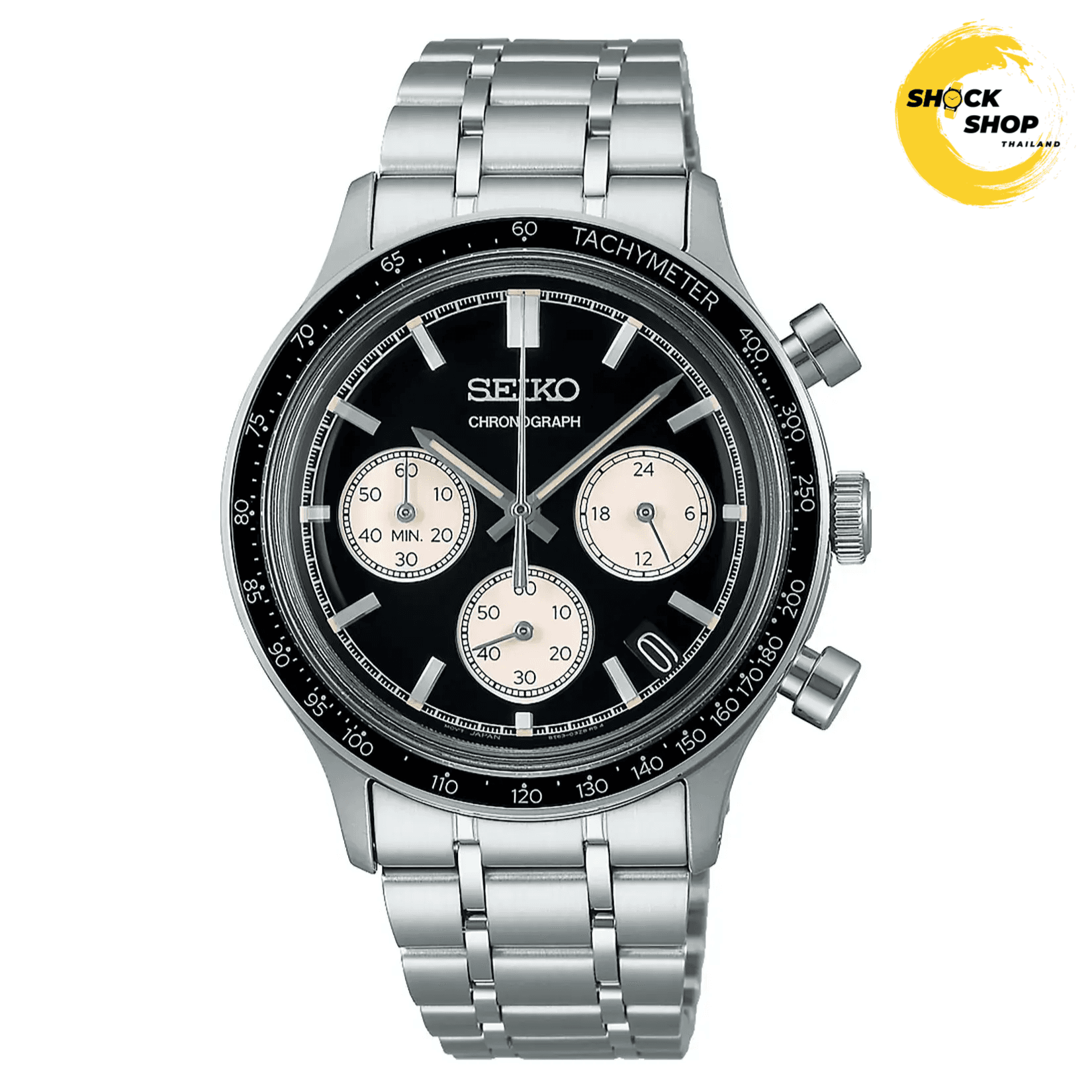 Seiko Seiko Quartz Chronograph Racing Sports Men's SSB479P 38.7mm Black มือสอง