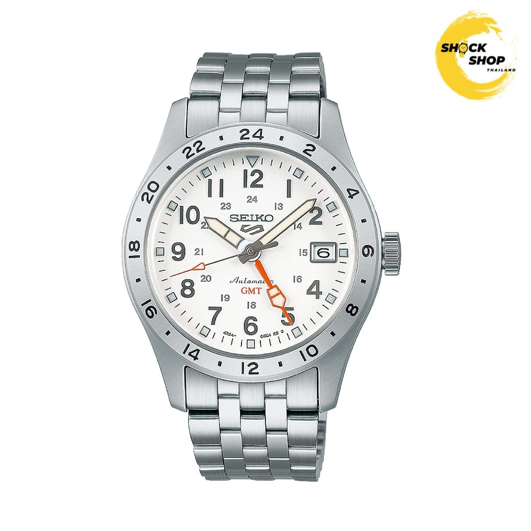 Seiko Seiko 5 Sports Field GMT Men's SSK059K 39.4mm White มือสอง