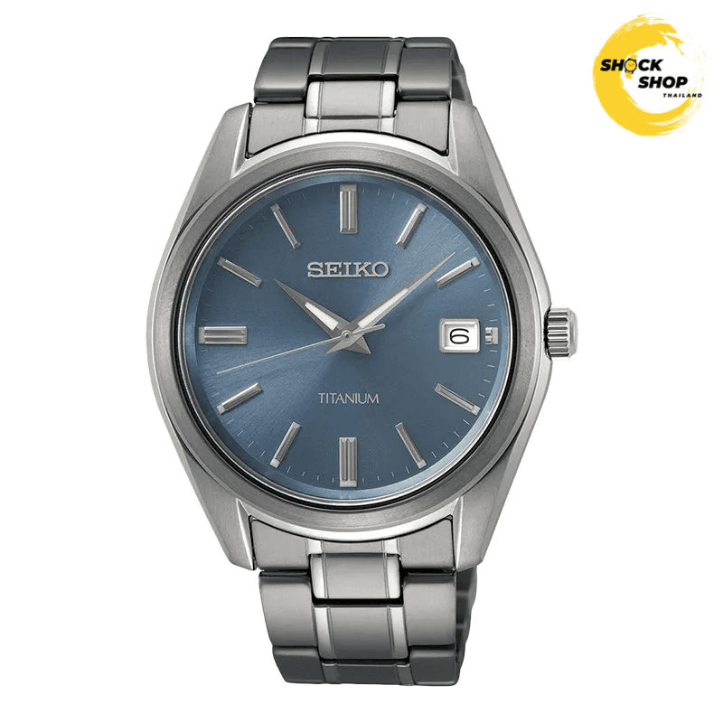 Seiko Seiko Quartz Titanium Men's SUR371P 40mm Blue มือสอง