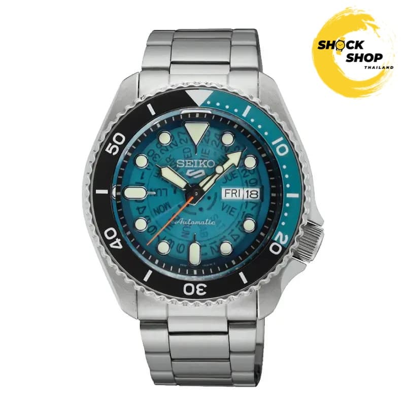 Seiko 5 Sports Skeleton Time Sonar 70s SRPJ45K มือสอง