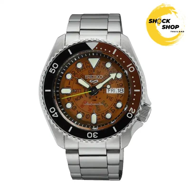 Seiko 5 Sports Skeleton Time Sonar 70s SRPJ47K มือสอง